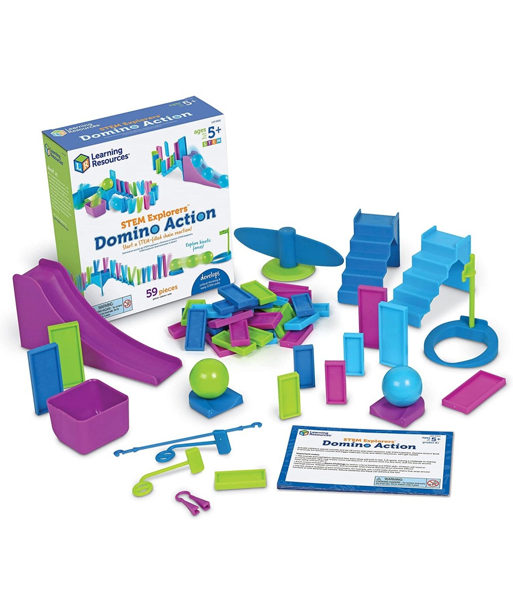 STEM Explorers Domino Action STEM Toys for Kids 59 Pieces Age 5+ Gifts for Boys and Girls $28.42 - Marble Runs