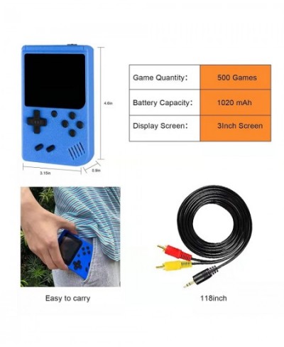 Handheld Game for Children Portable Retro Video Game with 500 Classic FC Games 2.8-Inch Color Screen Retro Mini Game Support ...