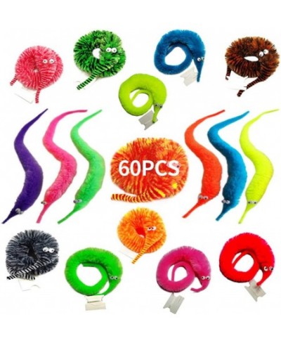 60 Pack Fuzzy Worm Toys String Pets Fuzzy Worms On String Bulk Trick Toy Party Favors for Kid Cat (12 Colors) $30.47 - Magic ...