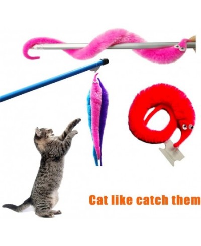 60 Pack Fuzzy Worm Toys String Pets Fuzzy Worms On String Bulk Trick Toy Party Favors for Kid Cat (12 Colors) $30.47 - Magic ...