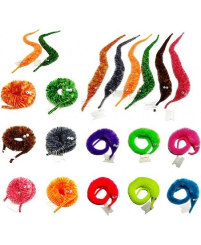 60 Pack Fuzzy Worm Toys String Pets Fuzzy Worms On String Bulk Trick Toy Party Favors for Kid Cat (12 Colors) $30.47 - Magic ...