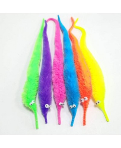 60 Pack Fuzzy Worm Toys String Pets Fuzzy Worms On String Bulk Trick Toy Party Favors for Kid Cat (12 Colors) $30.47 - Magic ...