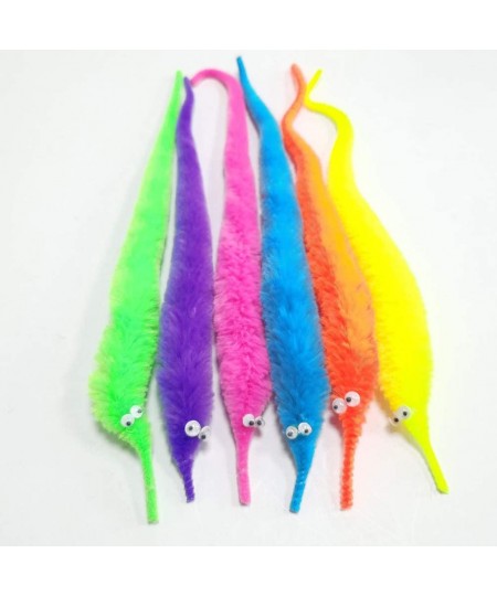 60 Pack Fuzzy Worm Toys String Pets Fuzzy Worms On String Bulk Trick Toy Party Favors for Kid Cat (12 Colors) $30.47 - Magic ...