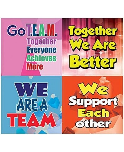 Team Building Stickers for Kids (10-Sheet)- Individual Small Size 2.1 x 2. Inches Waterproof Unique Personalized Themes Desig...