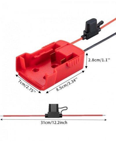 Power Wheel Adapter for Milwaukee 18V Lithium Battery Secure Battery Adapter with Fuse & Wire Terminal 14 Gauge Wire Power Co...