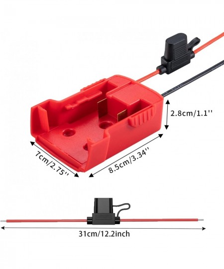 Power Wheel Adapter for Milwaukee 18V Lithium Battery Secure Battery Adapter with Fuse & Wire Terminal 14 Gauge Wire Power Co...