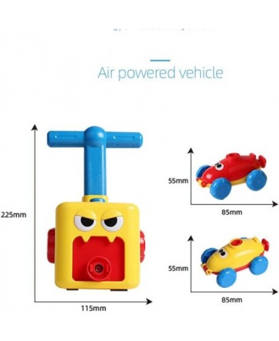 Balloon Powered Launch Car Balloon Air Inflator Hand Push Mini Plastic Air Power Balloon Racer Vehicle Car Toy for Kids Gift ...