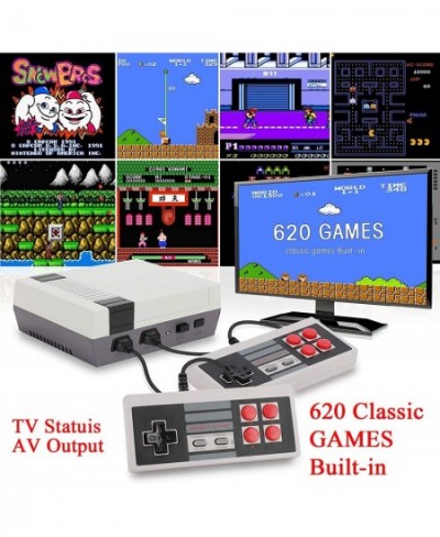 Retro Game Console Classic Handheld Video Game Console Built-in 620 in 1 FC Classic Video Games- AV Output Mini NES Console P...