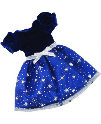 14 Inch Doll Clothes Clothing Accessory | Blue Velvet 14" Doll Party Dress Outfit Set for Kids Girls Play Accessories | Fits ...