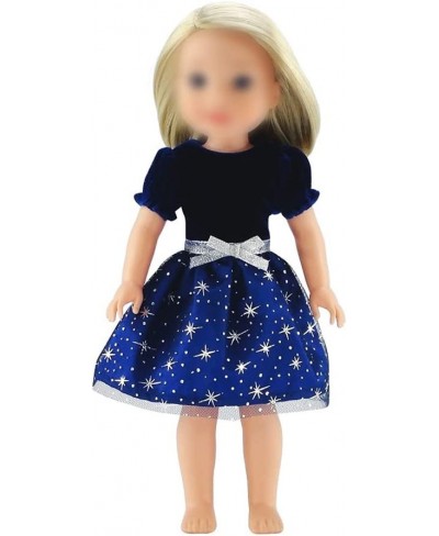 14 Inch Doll Clothes Clothing Accessory | Blue Velvet 14" Doll Party Dress Outfit Set for Kids Girls Play Accessories | Fits ...