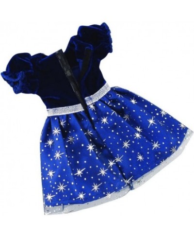 14 Inch Doll Clothes Clothing Accessory | Blue Velvet 14" Doll Party Dress Outfit Set for Kids Girls Play Accessories | Fits ...