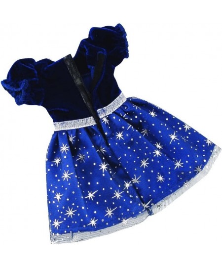 14 Inch Doll Clothes Clothing Accessory | Blue Velvet 14" Doll Party Dress Outfit Set for Kids Girls Play Accessories | Fits ...