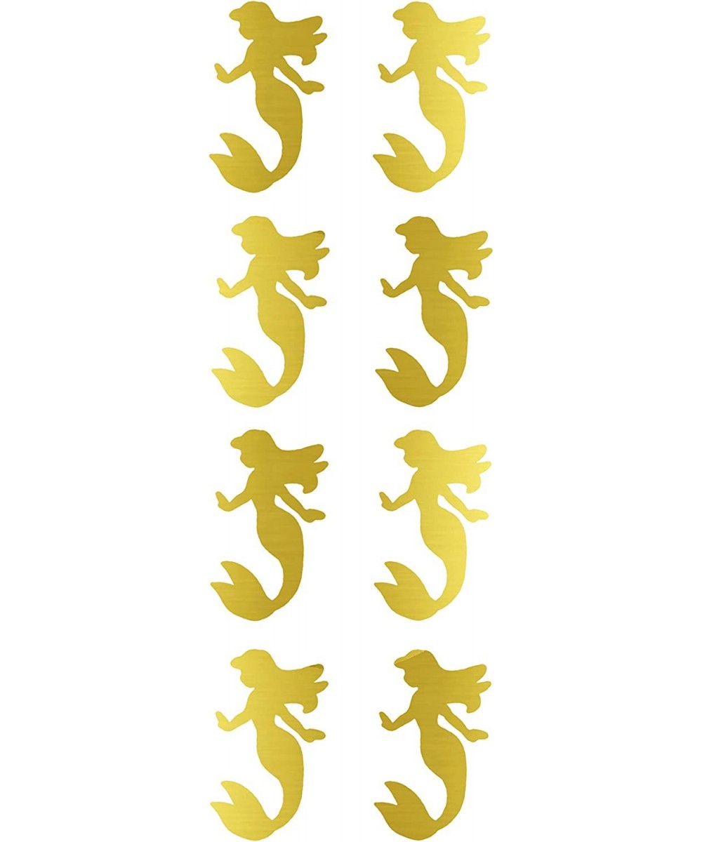 Mermaid Birthday Party Stickers for Décoration Scrapbooking Arts and Crafts 2 inch (50mm) in Gold - 80 Pack $14.90 - Kids' Dr...