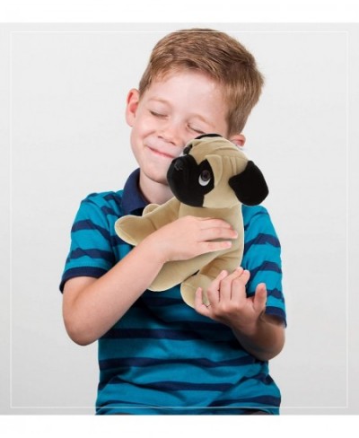 Sitting Pug Stuffed Animal Dog Plush Toy Kids & Adults Huggable Puppy Cuddle Gifts Cute Stuffed Animals for Toddler & Baby Fi...