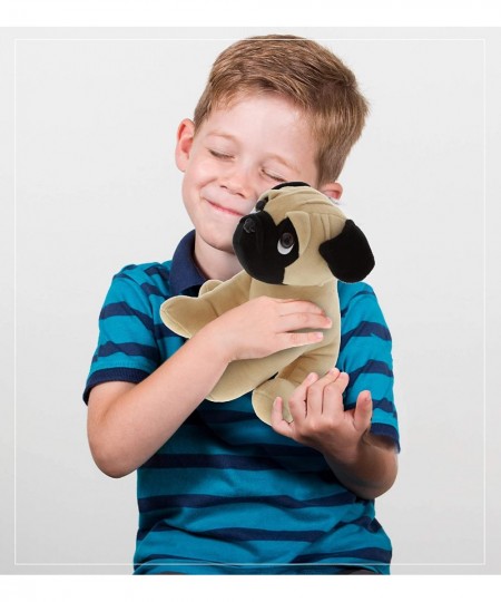 Sitting Pug Stuffed Animal Dog Plush Toy Kids & Adults Huggable Puppy Cuddle Gifts Cute Stuffed Animals for Toddler & Baby Fi...