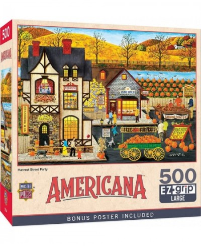 MasterPieces 500 Piece EZ Grip Jigsaw Puzzle for Adults Family Or Kids - Harvest Street Party - 19.25"x26.75 $26.06 - Jigsaw ...