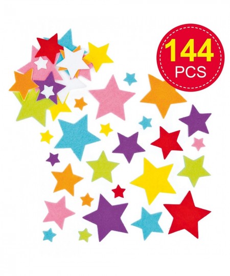 EF944 Felt Star Stickers - Pack of 144 Self-adhesives Perfect for Children to Decorate Collages and Crafts Ideal for Schools ...