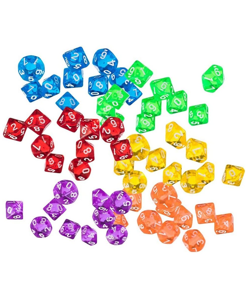 60PCS Polyhedral Dice D10 Dice Game Dice for RPG MTG DND Dice Table Games Board Game (Color 1) $25.59 - Game Accessories