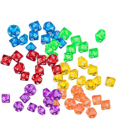 60PCS Polyhedral Dice D10 Dice Game Dice for RPG MTG DND Dice Table Games Board Game (Color 1) $25.59 - Game Accessories