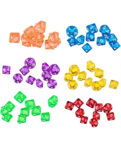 60PCS Polyhedral Dice D10 Dice Game Dice for RPG MTG DND Dice Table Games Board Game (Color 1) $25.59 - Game Accessories