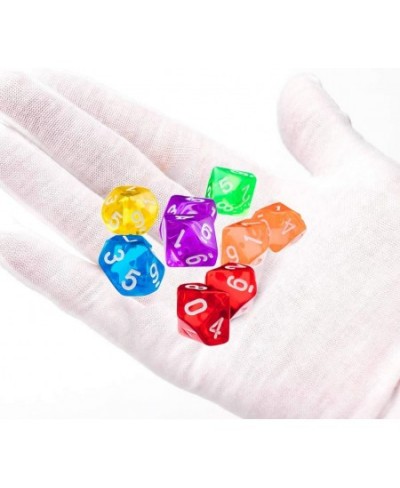 60PCS Polyhedral Dice D10 Dice Game Dice for RPG MTG DND Dice Table Games Board Game (Color 1) $25.59 - Game Accessories