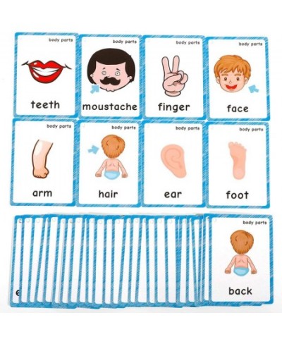 36Pcs/Set Body Parts Child Flash Cards Learning Toys English Baby Card Kids Gifts Pre-Kindergarten with Ring $27.32 - Educati...