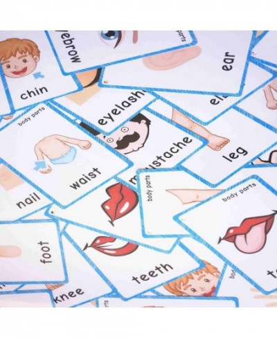 36Pcs/Set Body Parts Child Flash Cards Learning Toys English Baby Card Kids Gifts Pre-Kindergarten with Ring $27.32 - Educati...