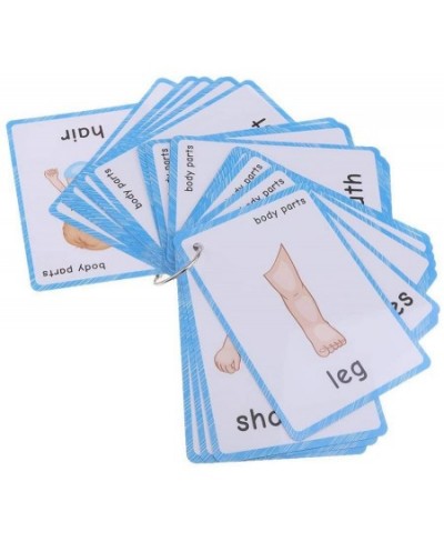 36Pcs/Set Body Parts Child Flash Cards Learning Toys English Baby Card Kids Gifts Pre-Kindergarten with Ring $27.32 - Educati...