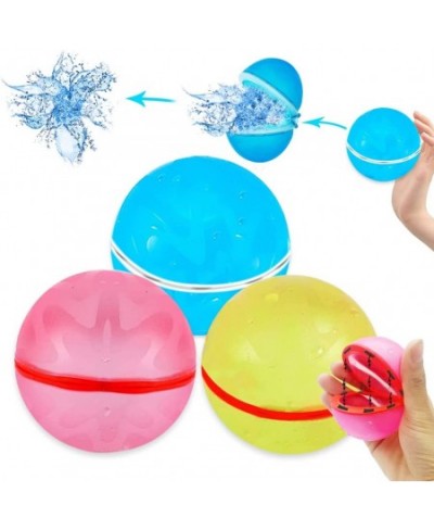 3pcs Magnetic Water Balloon Bomb Splash Balls Self Sealing Quick Fill Silicone Reusable Pool Party Game $18.03 - Water Balloons