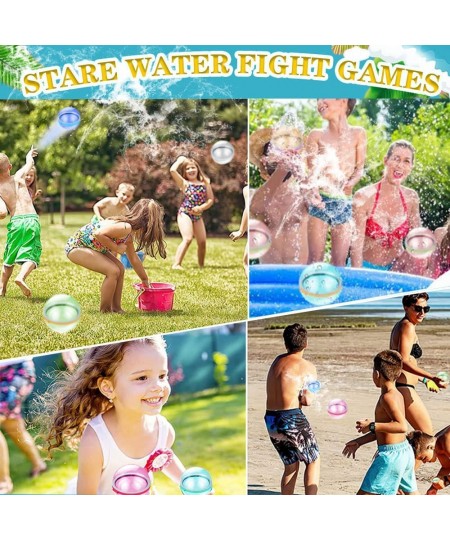 3pcs Magnetic Water Balloon Bomb Splash Balls Self Sealing Quick Fill Silicone Reusable Pool Party Game $18.03 - Water Balloons