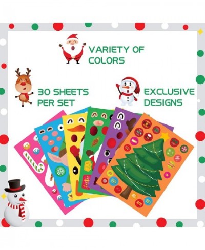 Christmas Stickers for Kids 30PCS Make Your Own Christmas Stickers Christmas Party Games DIY Christmas Craft Kits for Kids Sa...