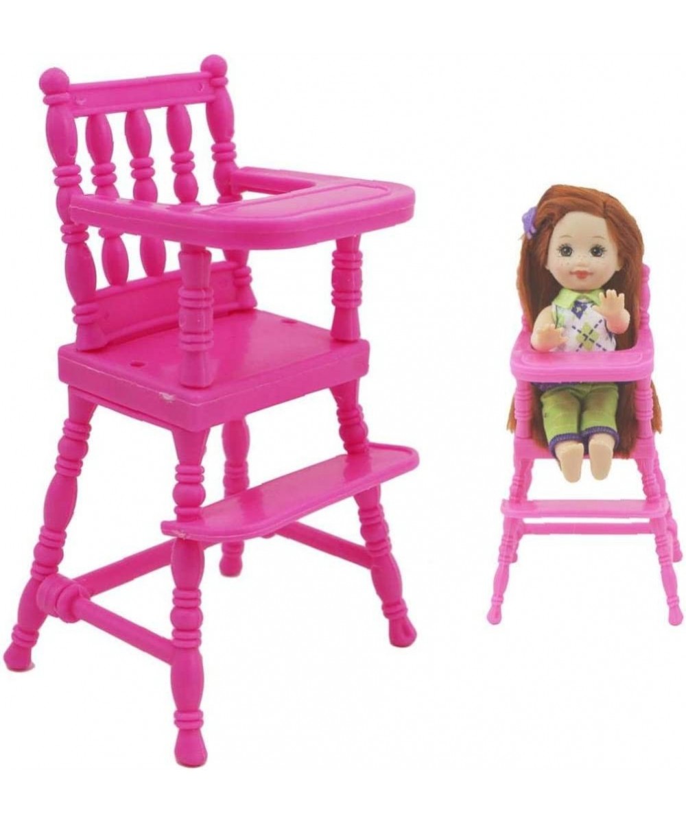 1 Set Pink Assembly High Chair Nursery Furniture Dinner Toys Dollhouse Accessories for Sister 1:12 Toy $14.12 - Dollhouse Acc...