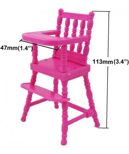 1 Set Pink Assembly High Chair Nursery Furniture Dinner Toys Dollhouse Accessories for Sister 1:12 Toy $14.12 - Dollhouse Acc...