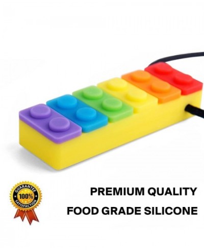 Sensory Chew Necklace 4 Pack Set Rainbow Chewy Necklace BPA Free Food- Grade Silicone Oral Motor Aids chewelry Chew Toys Sens...