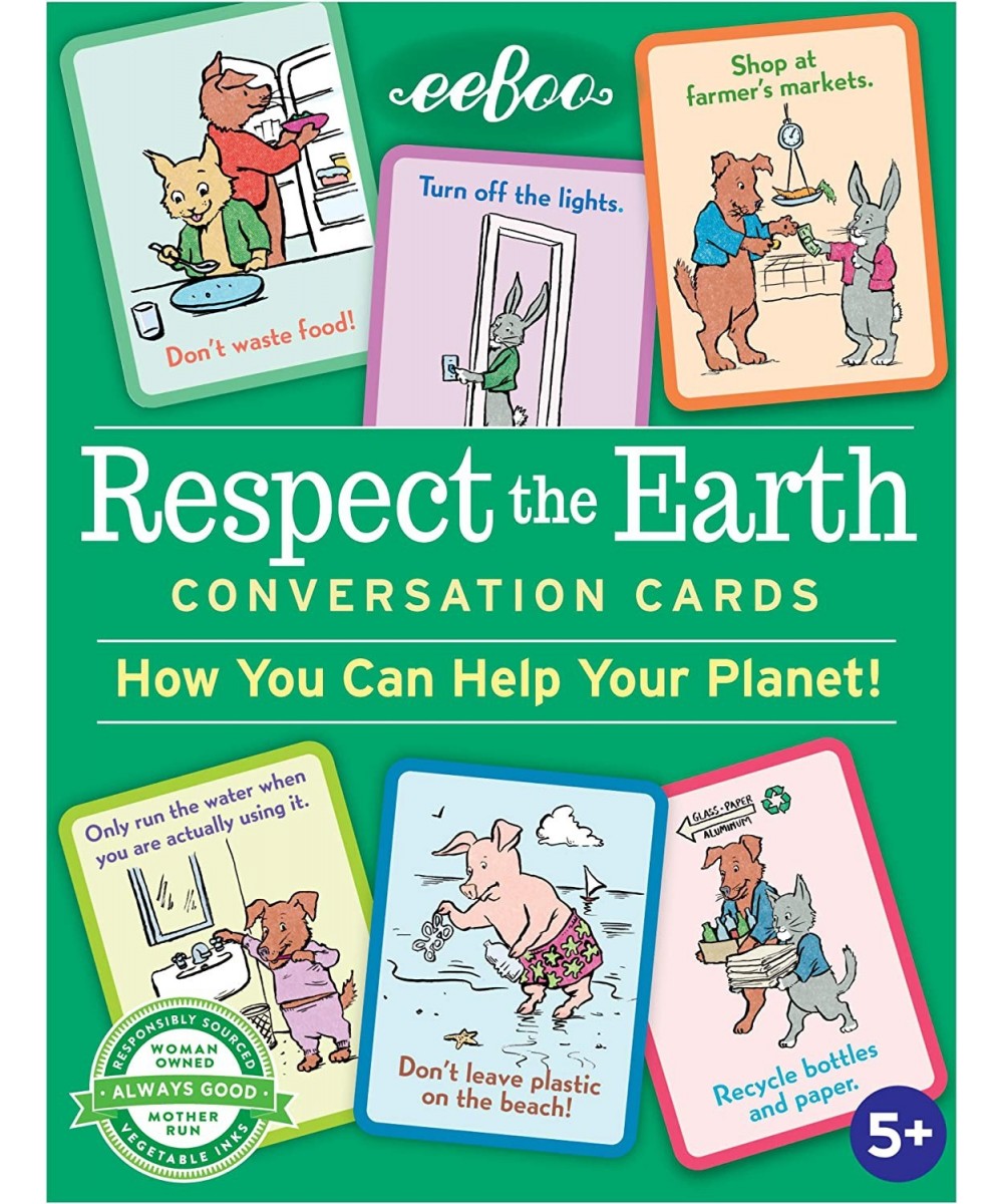 eeBoo: Respect the Earth Conversation and Educational Flash Cards Helps Children Cultivate Kind Behavior Responsibilities and...