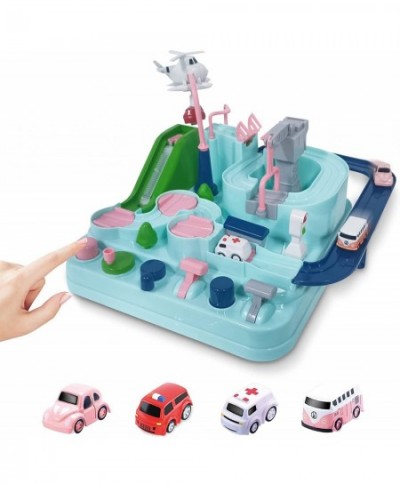 Car Adventure Toys with 4 Toy Vehicle Car Track for Toddlers 3-5 Year Old Boys Girls - No Battery Lnfinite Loop Toy Race Trac...