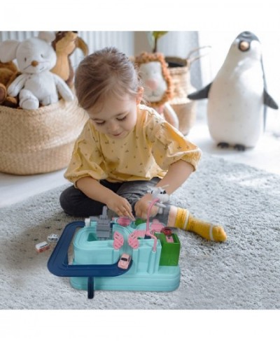 Car Adventure Toys with 4 Toy Vehicle Car Track for Toddlers 3-5 Year Old Boys Girls - No Battery Lnfinite Loop Toy Race Trac...