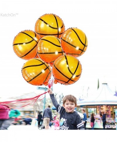 Big 18 Inch Basketball Balloons - 6 Pieces | Mylar Basketball Balloon for Basketball Party Decorations | Basketball Decoratio...