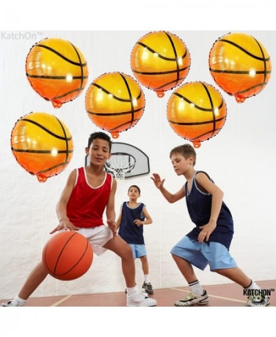 Big 18 Inch Basketball Balloons - 6 Pieces | Mylar Basketball Balloon for Basketball Party Decorations | Basketball Decoratio...