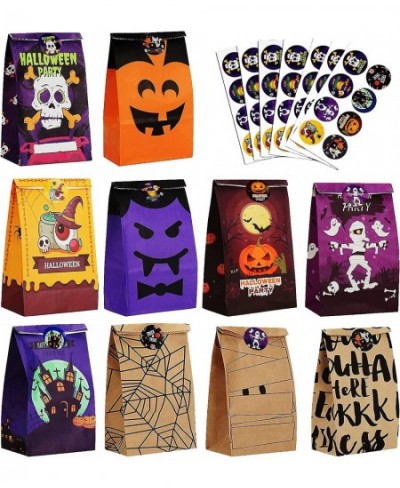 Halloween Treats Bags Party Favors 52 Pcs Kids Halloween Candy Bags for Trick or Treating & 56 Pcs Halloween Stickers Hallowe...