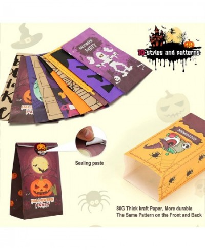 Halloween Treats Bags Party Favors 52 Pcs Kids Halloween Candy Bags for Trick or Treating & 56 Pcs Halloween Stickers Hallowe...