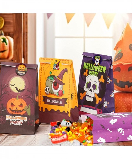 Halloween Treats Bags Party Favors 52 Pcs Kids Halloween Candy Bags for Trick or Treating & 56 Pcs Halloween Stickers Hallowe...