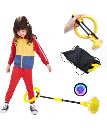 Skip Ball for Kids Foldable Ankle Skip Ball Colorful Fitness Jump Sports Swing Ball Fitness Fat Burning Jump Rope Game for Ad...