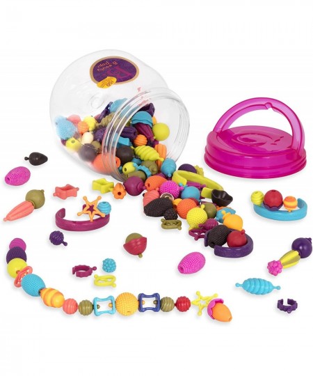 B. Toys – 150 Pcs – Pop Snap Bead Jewelry Set for Kids – Pop Arty! – DIY Craft Jewelry Making Kit – Creative Necklaces Rings ...