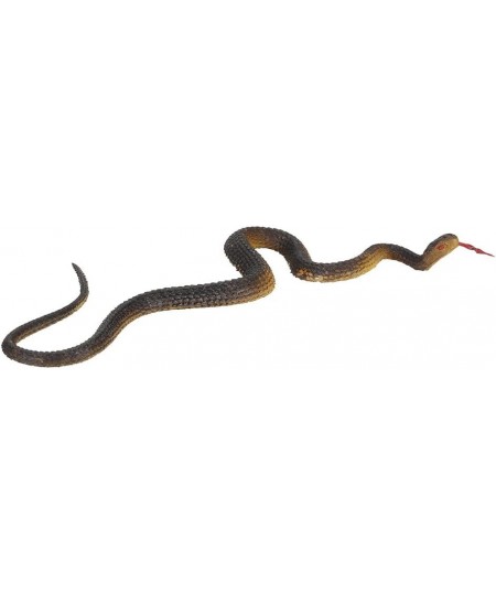 Simulation Black Rubber Snake Fake Snake Garden Props Tricky Funny Toy (Brown) $14.50 - Gags & Practical Joke Toys