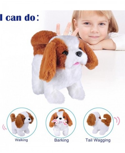 Plush Saint Bernard Toy Puppy Electronic Interactive Pet Dog - Walking Barking Tail Wagging Stretching Companion Animal for K...