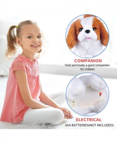 Plush Saint Bernard Toy Puppy Electronic Interactive Pet Dog - Walking Barking Tail Wagging Stretching Companion Animal for K...