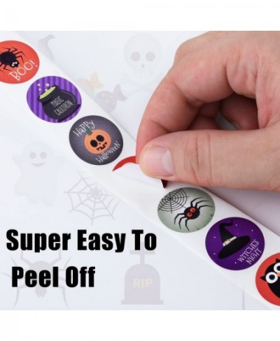 500pcs Halloween Stickers for Kids Halloween Stickers Roll Halloween Round Stickers Ghost Decals Spiders Stickers Round Seal ...