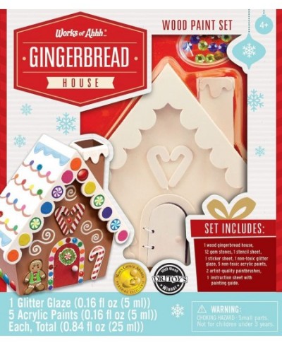 Holiday Craft Set - Gingerbread House Wood Paint Kit $23.89 - Craft Kits