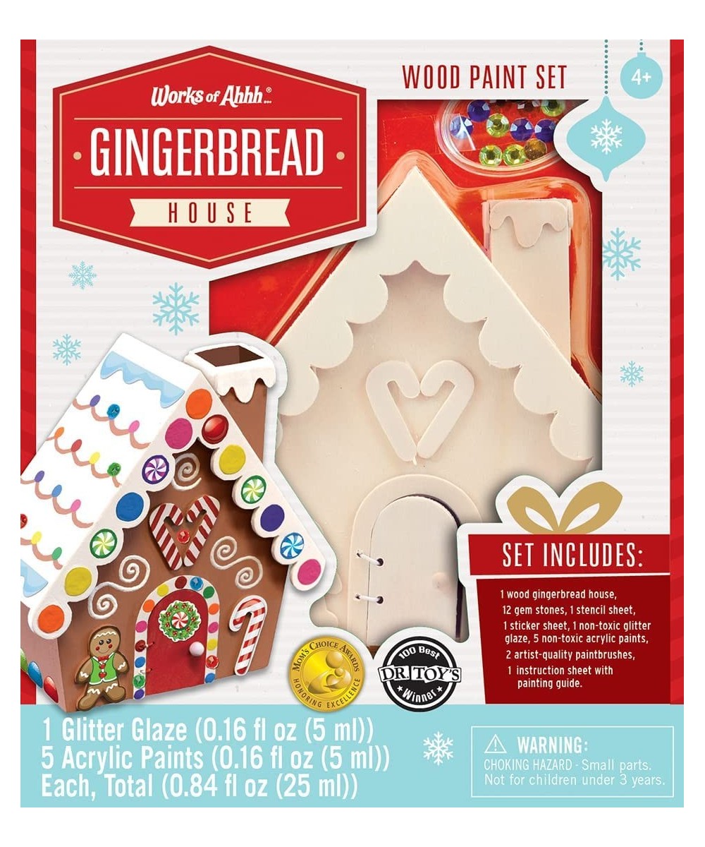 Holiday Craft Set - Gingerbread House Wood Paint Kit $23.89 - Craft Kits